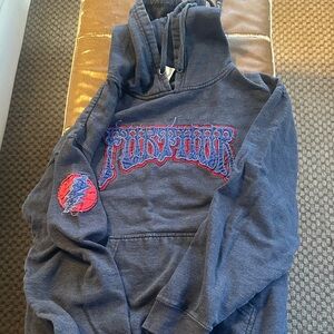 Adult Blue Hoodie Furrthur greatfull dead cover band navy hooded sweatshirt